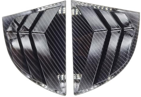 GODSLLY Rejilla De La Ventana Trasera, Compatible con Honda Civic MK8 2006-2010, 2 Piezas De Persianas De La Persiana De La Ventana Lateral Trasera, B Carbon Fiber Look