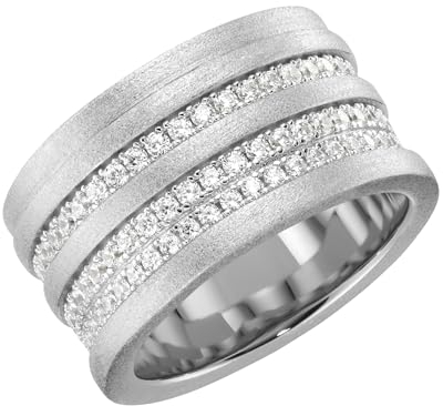 Giorgio Martello Milano Ring Mit Weißen Zirkonia, Silber 925 Weiss, 54 925 Sterling Silber