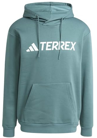 adidas Men's Terrex Multi Large Logo Hoodie, preloved teal, XL