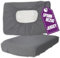 Jersey Nackenkissen Bezug 30x50 cm Grau - Kissen Spannbezug Elastisch - Baumwolle Kissenbezug für Gesundheitskissen und Nackenstützkissen