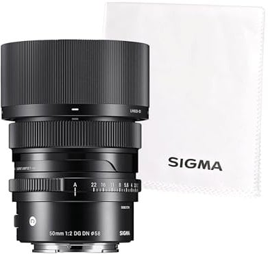 Sigma 50 mm F2 DG DN | C, Sony, E. Incluye paño de Limpieza Sigma