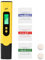 Aideepen PH Messgerät Digital, 0-14 pH-Messbereich, 0.01 Hohe Genauigkeit, pH-Wasser-Tester mit LCD-Display Hintergrundbeleuchtung für Wasser, Aquarium, Teich, Pool, Mit Kalibrierpulver(Gelb)