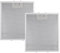 Filtro de campana extractora de 5 capas, filtro de ventilador extractor de malla de aluminio de 320 x 260 mm, filtros de campana extractora de metal, 2 unidades