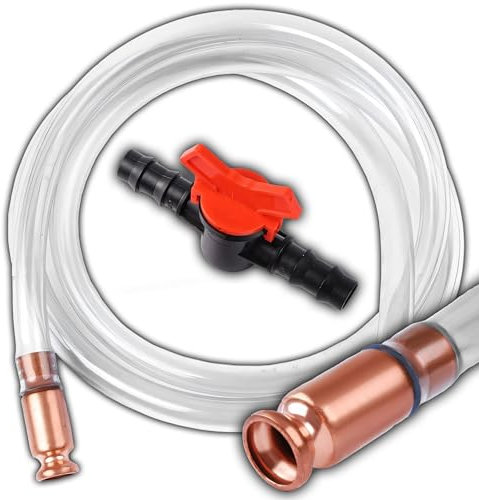 Retoo Manguera de aspiración autocebante, manguera de 180 cm, tubo de combustible, manguera de gasolina, manguera de aceite de 13 mm, manguera de bomba de gasolina, manguera de bomba para combustible