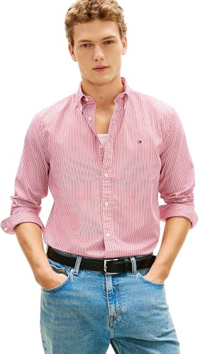 Tommy Hilfiger Herren Core Flex Pop Classic STP Shirt Mw0mw41403 L/S Shirt (1er Pack)