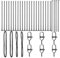 vidaxl Concrete Fence Posts/Garden Security Set - 26 Pieces 3.2 x 70cm - Weather Resistant/Minimalist Design for Outdoor