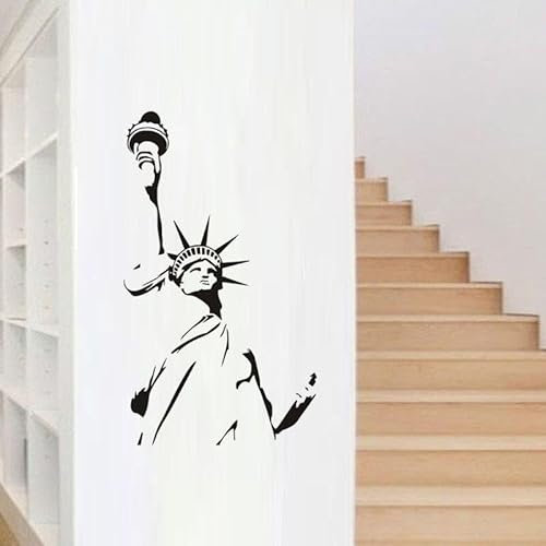 Statua della Libertà Adesivo da parete simbolo di New York City Adesivo da parete impermeabile Decalcomanie Decorazione Casa 75x44cm