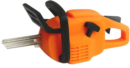 Générique Chainsaw-shaped key caps, key covers and caps – ideal for holidays, hiking, school, outdoor, fishing, camping, daily use