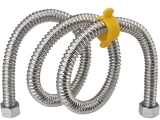 Edelstahl Wellrohr 300 cm – 10 m Edelstahl-Waschbecken- und WC-Wasserschlauch (1/2 Zoll), inklusive Verbindungsschlauch for Badheizung Wellrohre, Rohrzange(10M)