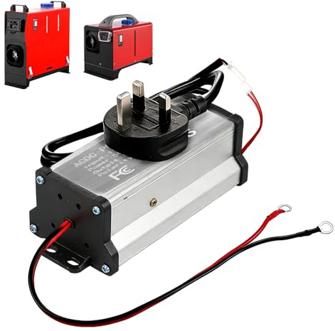 HOVCEH 230V to 12V Power Converter Adapter, Diesel Heater 12V Power Supply Adapter, 5KW / 8KW Diesel Air Heater, 240V to 12-V Transformer Power Converter Suitable for Indoor Use in RVs, Caravans