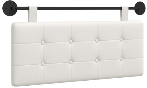 vidaXL Hängendes Kopfteil Kunstleder, Modernes rechteckiges Wandkopfteil, Flexible Rückenlehne, stylische Schlafzimmer-Deko, platzsparendes Design