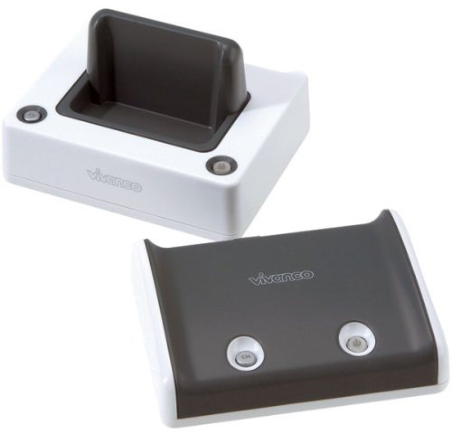 Set de transmisor de Audio Digital Vivanco CHC 100 2,4 GHz, para Radio, para Reproductor de mp3 y para módulo Receptor, Color Blanco y Gris