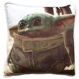 THE MANDALORIAN COUSSIN CARRE 40 CM BABY YODA MOCHI MOCHI