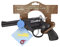 J.G.Schrödel 4019151 Junior: Spielzeugpistole für Zündplättchen, Ideal für das Cowboy- oder Polizeikostüm, 100 Schuss, 21 cm, schwarz (401 9151)