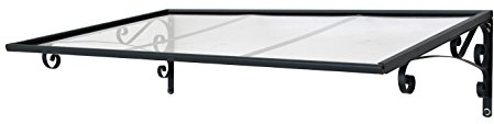 Canopia Palram Auvent Vénus ™ 1350 Transparent – Housse pour auvent de Porte Durable