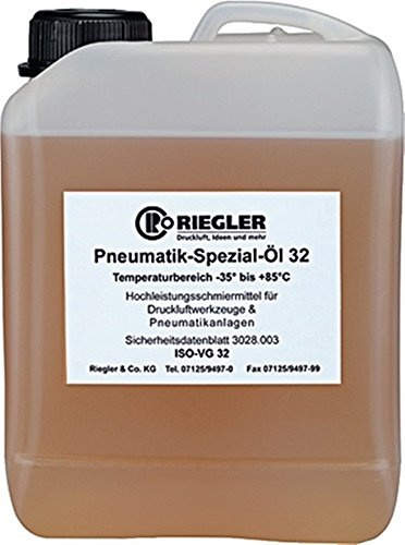 RIEGLER 101135-32 Pneumatik-Spezial-Öl, in Kanister 2,5 Liter, inkl. Karton u. Doku, 1Stk
