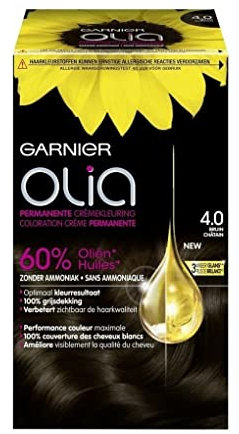 Garnier Olia 4.0 coloración del cabello Marrón - Coloración del cabello (Marrón, Bruin, Mujeres, 1 pieza(s), Bruin, Brunette hair, Colored hair, Cabello teñido, Pelo liso, Thick hair, Pelo fino)