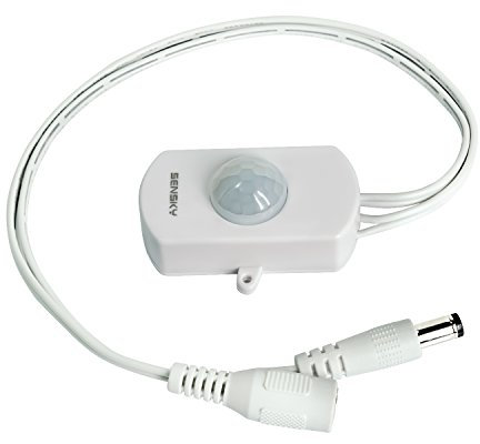 Sensky BS010W 12V-30V DC 3A Pir Motion Sensor Long Distance Time Adjustable Motion Sensor Light Switch (White, without light sensor)