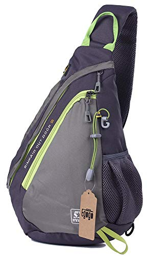 EGOGO Multifunktions Sling Pack Bag Rucksack Cross Body Umhängetasche Schultertasche Fahrradrucksäck (Grau)