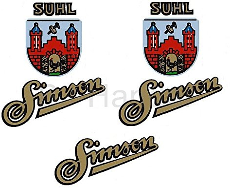 Aufkleber Suhler Wappen Pass. für Simson SR1, SR2