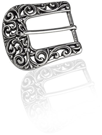 FREDERIC HERMANO Gürtelschnalle Buckle 30mm Metall Silber Geschwärzt - Buckle Royal - Dornschliesse Für Gürtel Mit 3cm Breite - Silberfarben Geschwärzt
