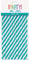 Unique Bleu sarcelle Lot de 40 pailles en papier rayé Caraïbes, 63708, Pack of 40