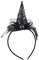 EROSPA® Haarreif - Hexenhut Spinnennetz - Halloween Kostüm Karneval Fasching - Schwarz/Silber