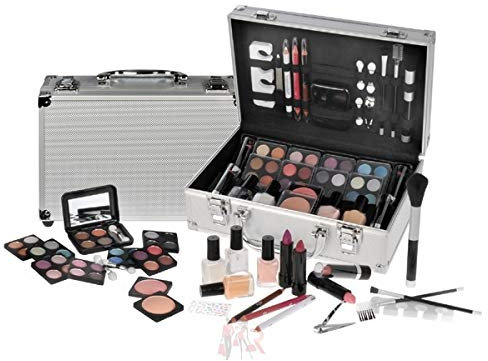 Schminkkoffer Set Alu Profi-Qualität mit French Manicure 58 teilig