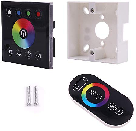 XUNATA Touch Panel RGBW Controller 4 Kanäle +Touch-Fernbedienung DC 12V-24V 6A für RGBW LED Streifen