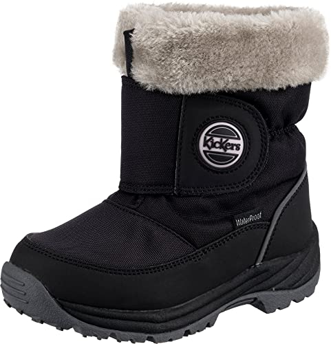 Kickers Jumpsnow WPF, Scarpe da Neve Unisex-Bambini, Nero, 21 EU