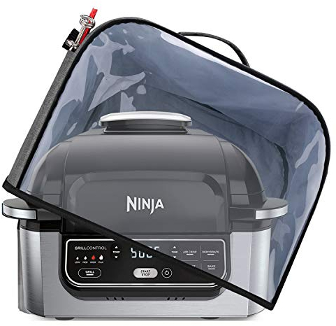 Luxja Abdeckhaube für Ninja Foodi Grill & Luftfritteuse, Grillabdeckung für Ninja Innengrills, Schutzhülle für Elektrische Tischgrills(wie Ninja Foodi AG301, AG302, AG400), Vorderes Transparent