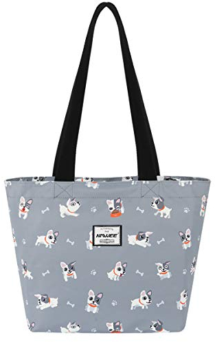 HAWEE Mode Damen Schultertasche mit Reißverschluss Casual Frauen Handtasche Umhängetasche Groß Einkaufstasche Wasserdicht Henkeltasche für Reise Arbeit Schule Tägliches Leben Strand