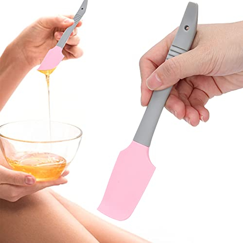 Silicone Wax Spatulas, Skidproof Wax Spatulas, Waxing Applicator, Beauty Hand Wax Brush, Hair Removal Wax Cleaning Shovel, High Temperature Resistant Wax Spatula for Wax Heater (pink)