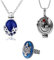 XHBTS Daywalking Katherine Halskette Anhänger Charm Halskette-Royal Blue und Vampire Diaries Daylight Walking Siegel Damons Ring für Fans