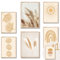 BLATT PAPIER® 6er Boho Wandbilder Set Pampasgras (2x A3, 4x A4) - Beige Poster - Tumblr Bilder - OHNE Rahmen