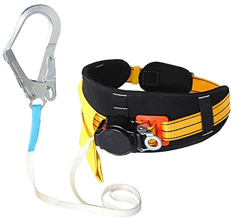 DBMGB Harnais de Securite Anti Chute, Arbres Baudrier Elagage Kit avec Antichute a Rappel Automatique, Ceinture de Sécurité pour Accrobranche/Installation de Climatisation, 1.6M