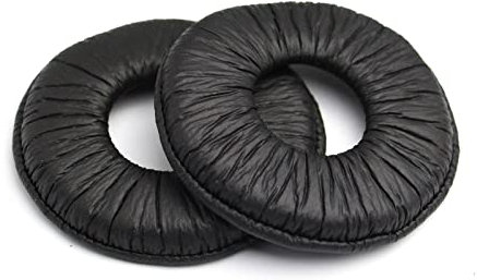 MDR-ZX100 Earpads Replacement Protein Wrinkle PU 70mm Ear Pads Cushions Cover Repair Parts Compatible with Sony MDR-ZX310 ZX330BT MDR-ZX110 ZX330 ZX300 ZX600 V150 V300 Headphones (Black)