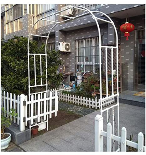 Rosenbogen aus Metall stabil W240 x H240cm Torbogen für Kletterpflanzen 20mm Verzinkt Massiv, Rostfrei Rosengestell Gartenbogen Rose Rankbogen für Pergola Weihnachtsdeko