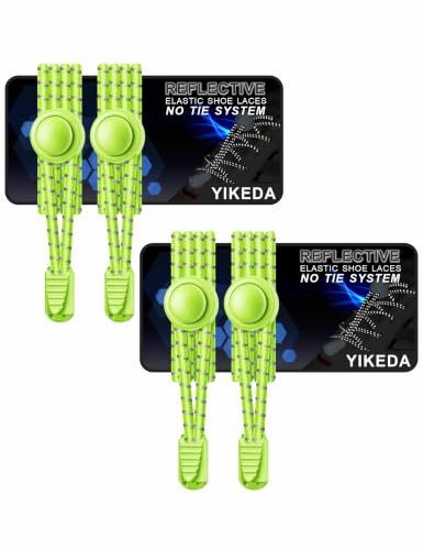 YIKEDA Elastic Laces for Trainers, No Tie Shoe Laces for Adults and Kids | 120 cm Quick-Lock Stretch Shoelaces, Easy to Fit and Adjust, Ideal for Older People and Those with Limited Mobility