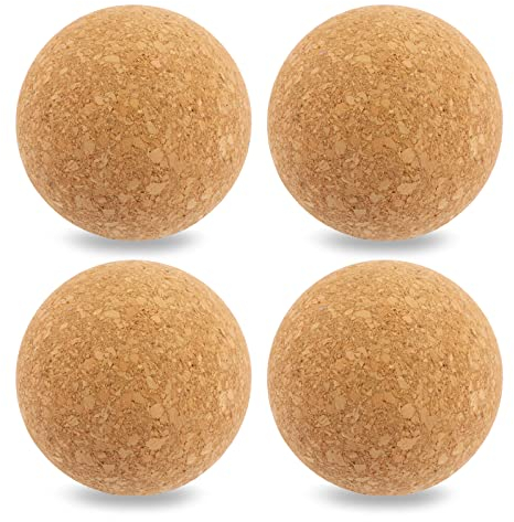 Mardatt 4 Pcs Wooden Wine Corks - Reusable Ball Stopper for Wine Decanter, Carafe & Bottles (2.4 Inch/ 6.1 cm)