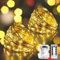 HanYun 10 M Lichterkette, 2 Pack 8 Modi lichterkette batterie fairy lights draht lichterkette mit Remote-Timer für Zimmer Weihnachten Party Deko wohnzimmer Warmweiß (Warmweiß)