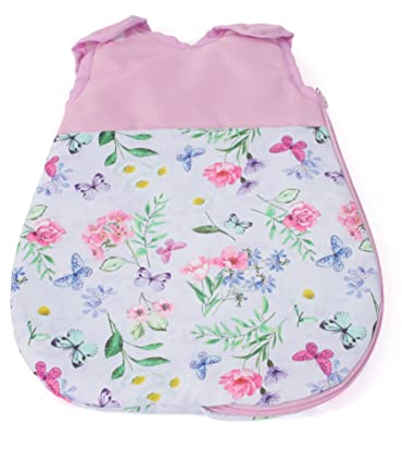 Bayer Chic 2000 794-53 Puppen Bola, Schlafsack für Babypuppen, Flowers, rosa