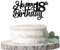 1 Stück Happy 18th Birthday Cake Topper Glitter 18 Geburtstag Tortendeko Prost auf 18 Jahre alt achtzehn fabelhafte Tortendekorationen 18 Geburtstag Party Kuchen Dekoendeko Schwarz