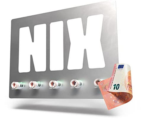 Creatastic® - Nichts Geschenk, Geldgeschenke Geburtstag Idee, lustige Geldgeschenke Verpackung, kreativer Gutschein Geburtstag, Geld Geschenk, Nix Geschenk aus Aluminium, 200x150x1 mm