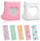 3 Zoll Mini-Fotoalbum 2er Set, MaehSab Small Kpop Photocard Binder Album, Kpop Photocard Holder Book, Photocard ID Holder mit 5 Blättern Kpop Korean Stickers (32 Pockets)