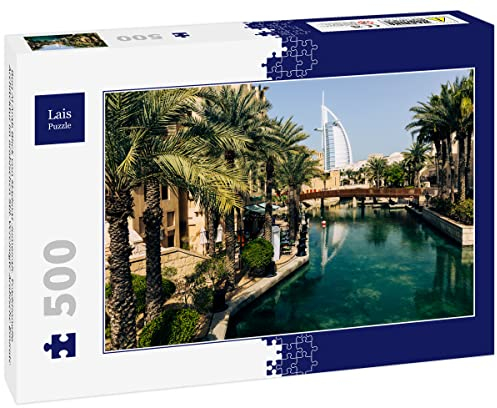 Lais Puzzle Burj Al Arab Blick von Madinat Jumeirah. Traditionelle Architektur im arabischen Stil. Vereinigte Arabische Emirate 500 Teile