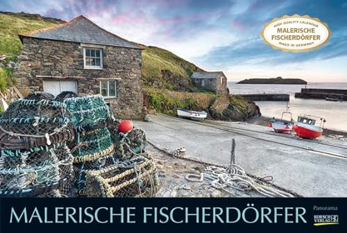 Malerische Fischerdörfer - Kalender 2024 - Panorama-Format - Korsch-Verlag - Fotokalender - Fotokunst - 58 cm x 39 cm