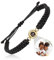 AGSU Personalisiertes Foto-Projektion Armband - Kreis Mit Bild Im Inneren, Einstellbar Geflochten Für Mädchen, Jungen, Männer, Frauen (Black GD, One Size)