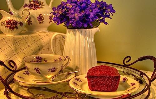 Difficult Jigsaw Puzzles For Adults 1000 Pieces Cupcake Tea Set Tray Still Life 75 * 50Cm