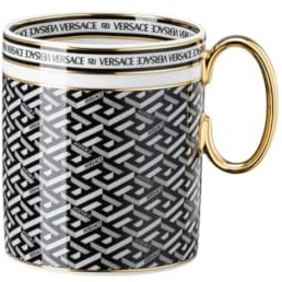 Versace La Greca Signature Black Becher mit Henkel